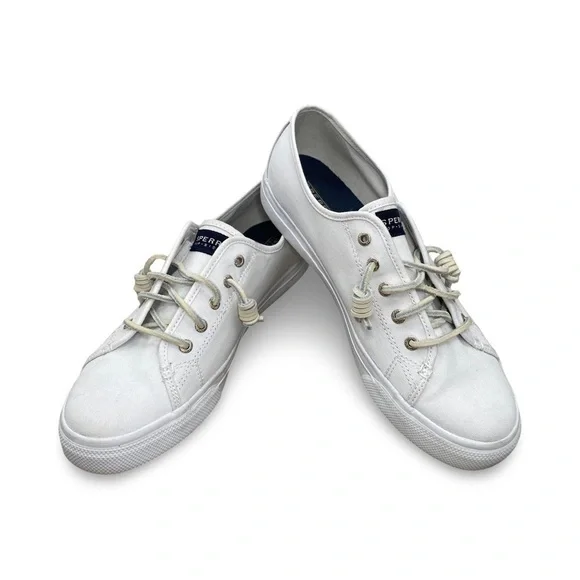 Sperry Women's Seacoast Core White Fisherman Classic Canvas Sneakers Size 10 - Picture 6 of 11